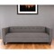 Homeroots 80" Charcoal Polyester Sofa With Black Legs 530467 - alternate 1