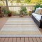 Homeroots 3' X 5' Ivory And Beige Striped Washable Indoor Outdoor Area Rug 632221 - alternate 3
