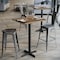 Flash Furniture Commercial 30x24 Natural HPL Tabletop with Black Bar Height X Base ST-REC2430-NAT-T2222B-GG - alternate 8