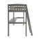 Homeroots Gray Solid Wood Twin Size Loft Bed with Desk and Storage 490208 - alternate 4