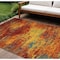 Homeroots 6' X 9' Flame Abstract Indoor Outdoor Area Rug 572899 - alternate 7