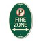 Signmission No Parking Symbol and Arrow Pointing Left an, 12 In X 18 In Architectural, Heavy Gauge Aluminum A-OV-G-1218-24656 - alternate 1
