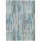 Homeroots 8' X 10' Teal Blue And Gray Striped Washable Indoor Outdoor Area Rug 617701 - alternate 6