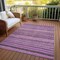 Homeroots 5' X 8' Plum And Lilac Striped Washable Indoor Outdoor Area Rug 615357 - alternate 7