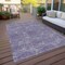 Homeroots 5' X 8' Purple And Ivory Geometric Washable Indoor Outdoor Area Rug 614108 - alternate 4