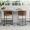 Manhattan Comfort Cosmopolitan Metal Upholstered Barstool in Chestnut BS015-CH - alternate 4