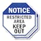 Signmission Notice Restricted Area Keep Out, 18 inch X 18 inch, Plastic Sign, 2PK OC-P-2PACK-18-176 - alternate 1