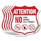 Signmission Property Shield Sign No Food No Drinks N, 6 inch X 6 inch, Vinyl Decal, 5PK SHI-D-5PACK-6-455 - alternate 1