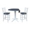 Whitewood Industries Extension Dining Tables, 45 in L, 38 in H, Parawood, 3 Piece Set K05-42DPT-27-S61722 - alternate 4