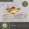 Vaxcel Vine 15-in W Black Rustic Semi Flush Mount Ceiling Light Amber Glass CF38815OL - alternate 7
