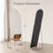Simple Deluxe Arched Mirror Full Length, 59inx16in Body Wall Mirrors with Shatter-Proof Glass, Mirror Full Length 3A88MIROGZ1659GLD - alternate 3