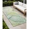 Homeroots 8' Runner Green Abstract Washable Non Skid Indoor Outdoor Runner Rug 559380 - alternate 1