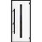 Vdomdoors Front Exterior Prehung Steel Door Ronex1055 Teak Entry Metal Modern Painted W36xH80 Left hand RONEX1055EXD-OAK-W36 x H80-LH-I - alternate 1