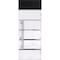 Vdomdoors Steel Door Deux 1105 Black Enamel Transom Window Sidelite Stainless Inserts Entry Door Painted W36x DEUX1105EXD-BLK-W36xH80+16-LH-O - alternate 3