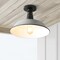 Jonathan Y Camila 14" 1-Light Classic Industrial Indoor/Outdoor Iron LED Semi Flush Mount, Gray/White JYL7617D - alternate 7