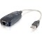 C2G 7.5in USB 2.0 Fast Ethernet Network Adapter for Laptops - USB - 1 x RJ-45 - 10/100Base-TX 39998 - alternate 1