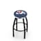 Holland Bar Stool Co 30" Blk Wrinkle Fresno State Swivel Bar Stool, Chrome Ring L8B2C30FresSt - alternate 1