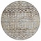 Homeroots 8' Brown And Beige Round Argyle Washable Indoor Outdoor Area Rug 615796 - alternate 7
