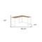 Homeroots 58" Natural and White Wood and Metal Corner Computer Desk 489855 - alternate 2