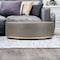 Homeroots 28" Gray And Brass Concrete And Brass Oval Coffee Table 520637 - alternate 7