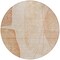 Homeroots 8' Terra Cotta Orange And Copper Round Abstract Washable Indoor Outdoor Area Rug 582046 - alternate 5