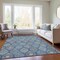 Homeroots 5' X 8' Navy Blue Ivory And Taupe Floral Medallion Washable Indoor Outdoor Area Rug 614606 - alternate 5