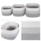 Home-Complete 3-Piece Storage Basket Set Small, Medium, and Large Rope Baskets for Makeup, Towel, or Office, Gray ST-HOME5-GRY - alternate 2