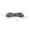 Homeroots Battleship Gray Leather Power Reclining L Shaped Five Piece Corner Sectional 643950 - alternate 4