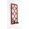 Homeroots 17" Red And Silver Geometric Solid Wood Wall Sconce Candle Holder 274849 - alternate 1