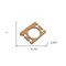 Homeroots Traditional Solid Teak Wall Mount Cup and Toothbrush Holder 475852 - alternate 4