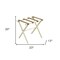 Homeroots Hotel Ivory Finish Wood Folding Luggage Rack With Tan Straps 383080 - alternate 5