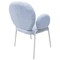 Leisuremod Celestial Boucle Dining Arm Chair, White Iron Frame with Blue Fabric CCAW-23BU - alternate 4
