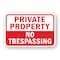 Signmission Private Property No Trespassing, Heavy-Gauge Aluminum, 18" H, A-1824-24827 A-1824-24827 - alternate 1