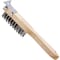 Prosource Wire Brush with Scraper, 2-7/8 in L Trim, Metallic Bristle, 1 in W Brush, 11-1/2 in OAL WB01411S - alternate 1