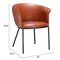 Homeroots Brown and Black Upholstered Faux Leather Dining Arm Chair 555854 - alternate 5
