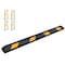 Traffic Kontrol Parking Wheel Stop Block Curb Kit, Rubber, 4 in Height, 72 in Length, 28 lbs TK-PS-6-BKYW-B-KIT - alternate 1