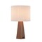 Homeroots 20" Ivory Solid Wood USB Table Lamp With Ivory Drum Shade 530951 - alternate 6