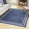 Homeroots 5' X 7' Navy Blue And Ivory Indoor Outdoor Area Rug 545538 - alternate 5