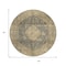 Homeroots 8' Charcoal And Beige Round Medallion Washable Indoor Outdoor Area Rug 616462 - alternate 4