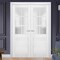 Sartodoors Slab Barn Door Panel Frosted Glass White 24x80 Solid Core Modern Interior VEREGIO7339S-WS-24 - alternate 2