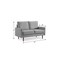 Homeroots 57" Gray And Dark Brown Velvet Loveseat 543719 - alternate 5