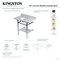 Kingston Brass 36-Inch Carrara Marble Console Sink with Brass Legs and Shelf, 8-Inch, 3-Hole KVPB36MBB1 - alternate 2