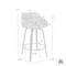 Armen Living Alec 30" Bar Height Swivel Gray Faux Leather and Black Wood Bar Stool LCAEBABLGR30 - alternate 3