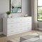 Homeroots 63" White Wood Accent Cabinet With Nine Drawers 716332 - alternate 3