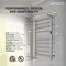 Anzzi Eve Series 8-Bar Wall Mounted Electric Bathroom Towel Warmer Rack in Brushed Nickel Finish TW-AZ012BN - alternate 3
