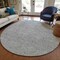 Homeroots 8' Gray Black And Ivory Round Geometric Washable Indoor Outdoor Area Rug 596742 - alternate 5