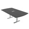 Skutchi Designs 6ft Arc Rectangle Conference Table With Power | Harmony Series | 6 Person Meeting Room Table HAR-AREC-48X72-T.BK-WA7949-EBLK - alternate 6