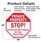 Signmission Private Property Stop! Do Not Use M, 10 Inch X 10 Inch, Aluminum Metal Signs OC-A-10-143 - alternate 6