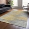 Homeroots 3' X 5' Gold Gray And Charcoal Abstract Washable Indoor Outdoor Area Rug 587164 - alternate 3