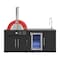 Koolmore Outdoor Kitchen Suite with 22 Inch Gas and Wood Fired Pizza Oven, Sink and faucet, Outdoor Fridge KM-OKS-P4679 - alternate 9